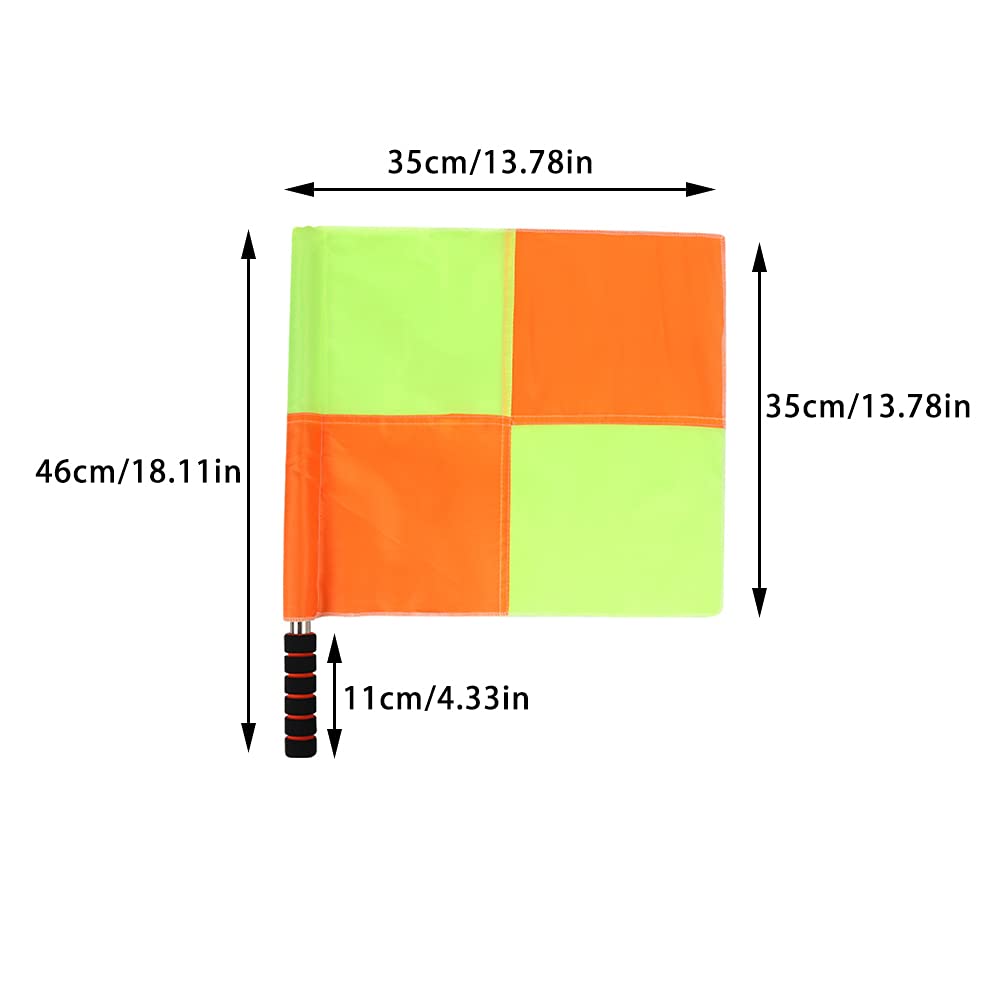 Drapeaux d'arbitre de sport imperméables lot de 2 avec sac de rangement pour football hockey entraînement