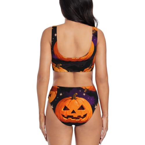 Maillot de bain deux pièces push-up femme Lantern à triangle réglable et coussinet amovible
