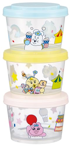 スケーター(Skater) 弁当箱 ランチボックス シール容器 保存容器 3個セット ジョイント式 食洗機対応 レンジ対応 日本製 おぱんちゅうさぎ レトロ遊園地 SIJ3-A
