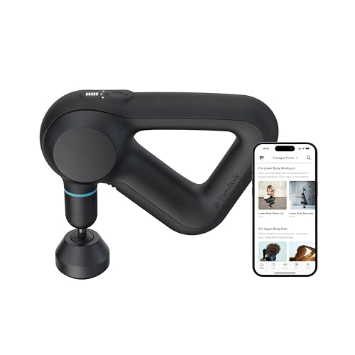 TheraGun Prime - Pistola de Masaje Muscular - Terapia de Masaje de Percusión con Aplicación Inteligente y Bluetooth para Atletas - Dispositivo de Terapia Muscular con Tecnología Quietforce, 5 gen.
