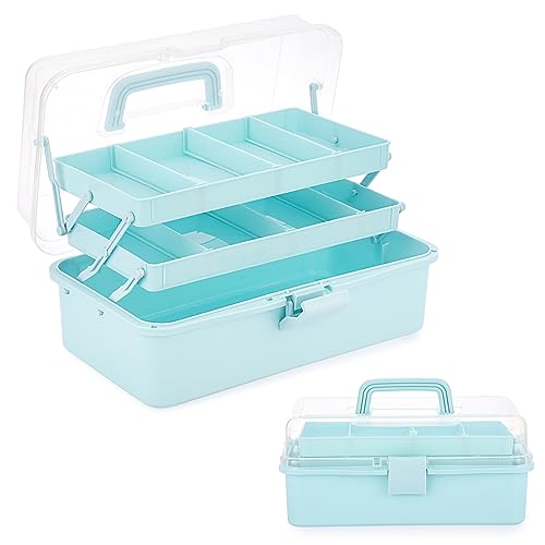 Image of BTSKY 3-Layer Plastic Dividing Storage Box Craft Organizer and Storage