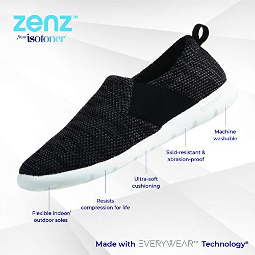 Isotoner Zenz Women's Balance Sport Mesh Slipper, Slip-On Shoe, Black, 8 by isotoner - Used condition - Image 5