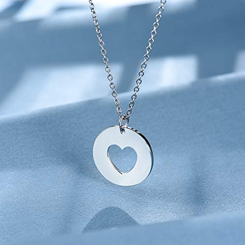 Seyaa Mother Daughter Silver Chain Necklace Mom And Daughter Matching Two Heart Pendant Necklaces Set For 2 Jewelry Gifts For Mother's Day Women Girls Teens #TOP2