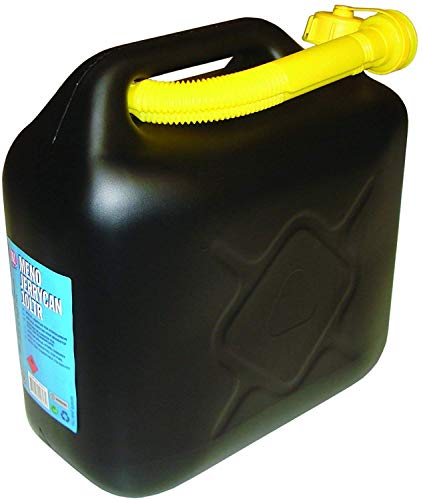 Unibos 10L Black Plastic Jerry Can with Spout