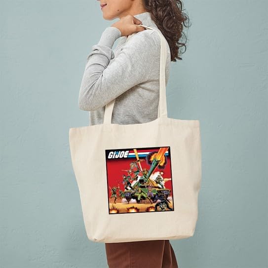 CafePress GI Joe: A Real American Hero Reusable Beige Canvas Shopping Bag