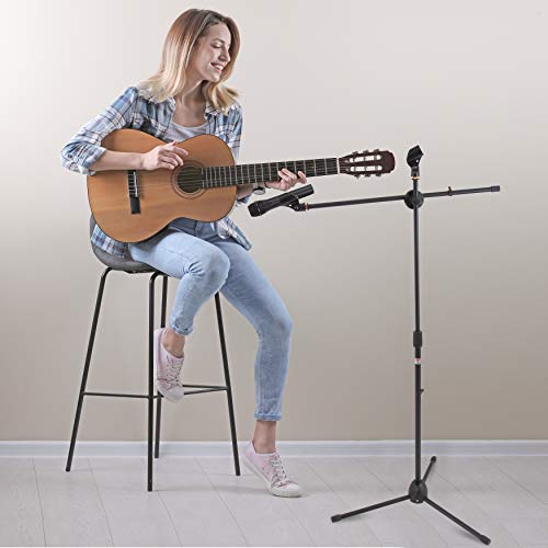 Pyle PMKSKT35 Universal Adjustable Tripod Microphone Stand - Pair Of Heavy Duty Lightweight Professional Compact Extendable Stage Studio Floor Standing Boom Mic Holder W/ Carry Bag thumb #6