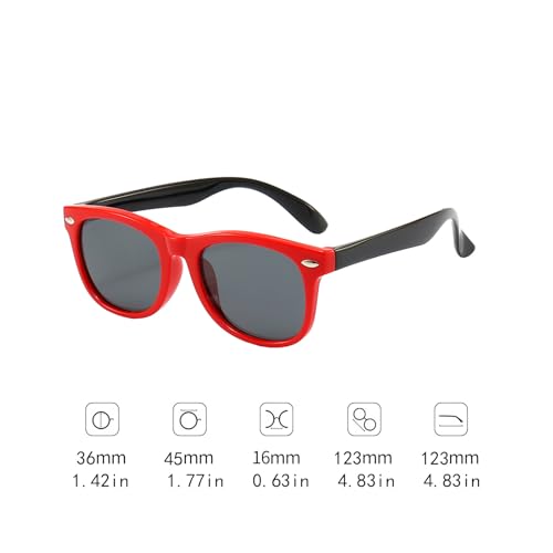 Image of FANNYGO 3 Pack Kids Sunglasses for Boys Girls Kid children's Polarized Sunglasses Age 3-10