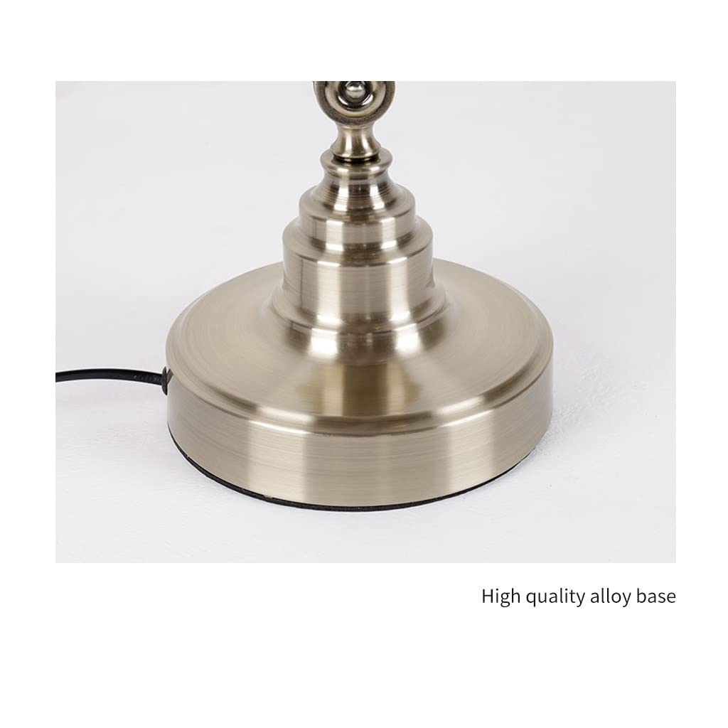 Lampa stołowa Metalowa lampa stołowa, regulowana lampa na gęsiej szyi, lampa do sypialni i biura do ochrony oczu (wysokość 53 cm) Lampa stołowa LED
