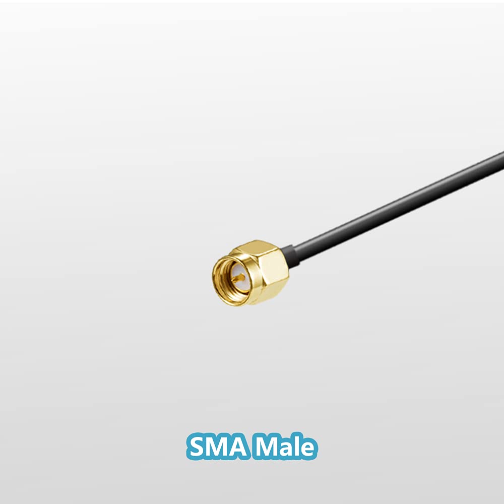 Vecys Antenna 868 MHz Cavo Prolunga Antenna GSM 3dBi SMA 3m Cavo RG174 Base Magnetica Adattatore Spina SMA Compatibile con Homematic CCU3 CCU2 Raspberry Pi HM MOD RPI PCB Kit ELV Kit Raspberry Matic