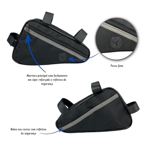 Bolsa Quadro Triangular Bike Impermeável Refletivo Bicicleta Artmania