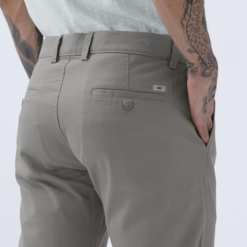 Image of BASICS Premium Cotton Stretch Formal Trousers for Men | Office Pants