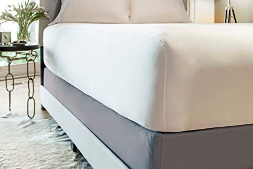 SHEEX - Original Performance Box Spring Wrap, Sleek Alternative to Dust Ruffles, Add Color to Any Box Spring - Graphite, Queen