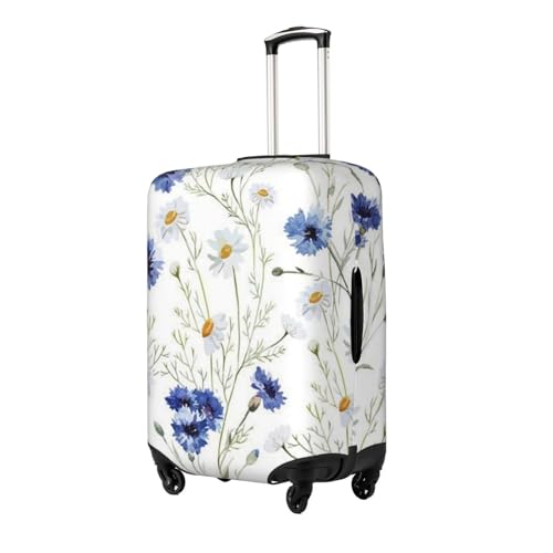 Flowers And Cornflowers Daisies Print Luggage Suitcase Covers Elastic Washable Luggage Protector Luggage Covers For Suitcase2