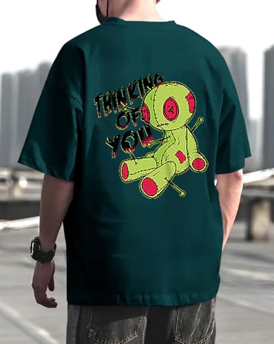 Image of Noble Monk Men's Round Neck Half Sleeve Oversized Printed Tshirt