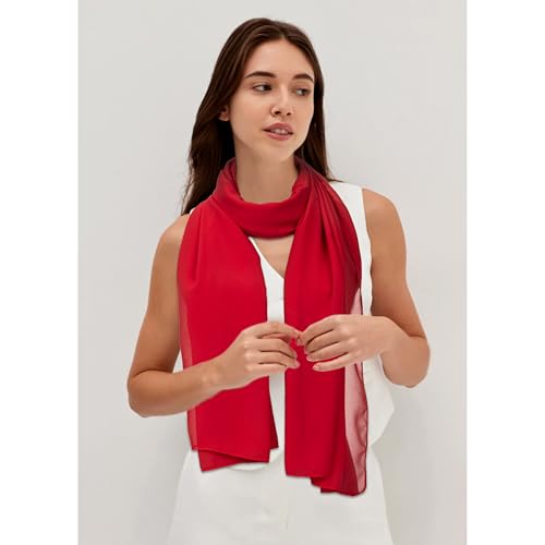 Women Lightweight Chiffon Scarf Breathable Solid Color Long Fashion Scarves Sun-proof Shawls Wrap4