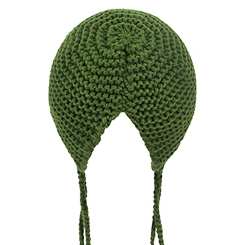 Haoohu Knitted Frog Headband Hat Cute Cartoon Crochet Frog Hat Beanie Hats For Cosplay Photo Props Green #TOP3