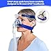 Satin CPAP Neck Pad for CPAP Headgear Straps, Breathable CPAP Covers, Comfort CPAP Strap Cushions, CPAP Mask Strap Covers for Reducing Headgear Pressure and Cheeking Red Marks (Dark Blue)