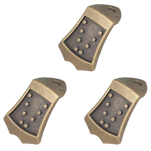 Giwnhvx 3X Piezas Traseras de Mandolina Triangular de Metal de Bronce para Reemplazo de Mandolina Superior Arqueada de 8 Cuerdas