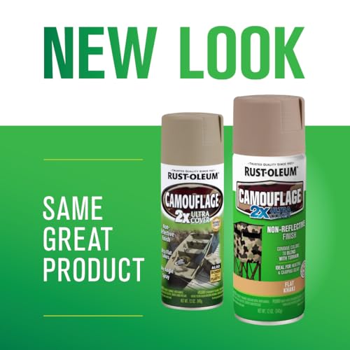 Image of Rust-Oleum 279177 Camouflage 2X Ultra Cover Spray Paint, 12 oz, Khaki