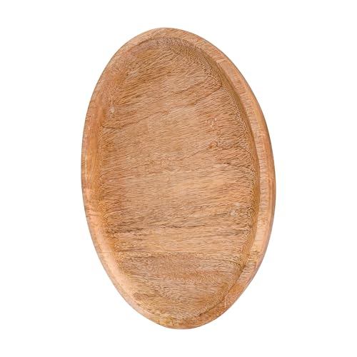 Platos de madera redondos de 13 pulgadas pack 4 miniatura 3