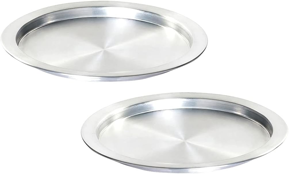 DLK - 2 x 13inch Aluminum Kunefe Tray, Kunafa Plate Set, Kunefe Pan Set of 2 for Sweet,Kunafeh or Kadaifi
