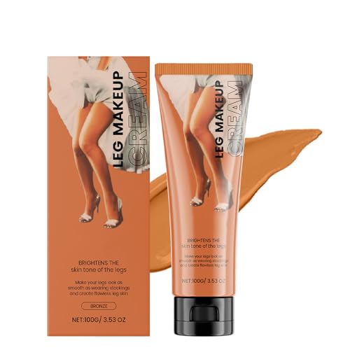 Maquillaje de piernas a prueba de agua, corrector de cobertura total para piernas y cuerpo, maquillaje impermeable para cubrir tatuajes, corrector corporal sin transferencia (Bronze)
