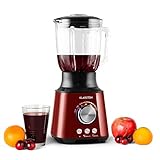 Klarstein • Herakles • Standmixer • Power-Blender • Hochleistungsmixer • Smoothie Maker • 1000 Watt • 1,5 Liter Glaskrug • 21.000 Umdrehungen pro Minute • stufenlose Geschwindigkeit • 8 Edelstahlklingen • Puls-Funktion • Ice-Crusher • Zerkleinerer • rot