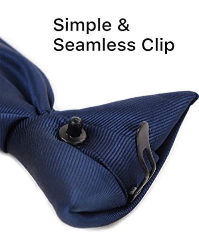 Image of boxed-gifts Clip on Ties for Men - Premium Black Solid Color Clip on Tie
