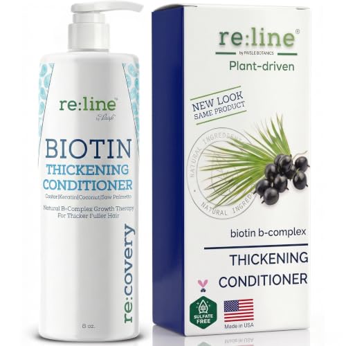 Biotin Hair Growth Conditioner for Hair Loss Natural Thickening Volume Conditioner for Fine Hair Volumizing Deep Treatment for Thinning Color Treated Hair Sulfate Free with Castor Oil for Woman & Men
