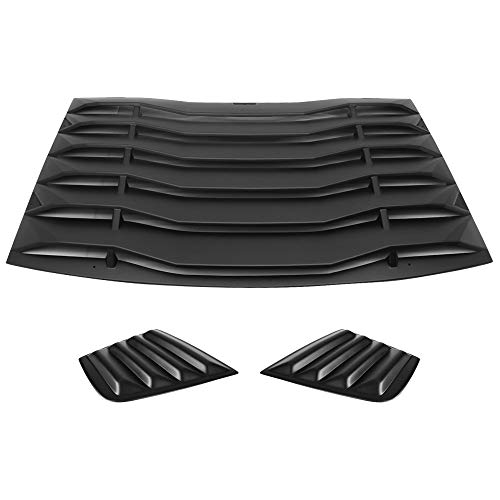 IKON MOTORSPORTS, Window Louver Compatible with 2011-2023 Dodge Charger, V2 Style,Rear and Side Quarter Scoop Louvers