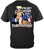 2nd Amendment pro Gun Stickers | Uncle Sam Pack Your Bags Flag Design Shirt ADD192-MM2314XXXL