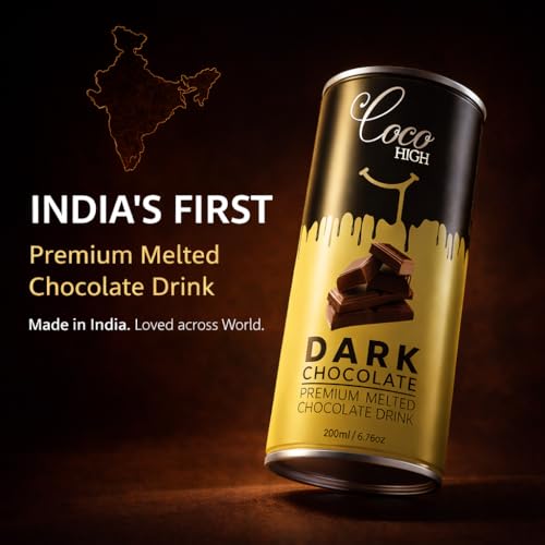 Image of CocoHigh Dark Chocolate Drink 200ml | Luxury Creamy Chocolate Milkshake | Ready-to-Drink Milkshake Made with Real Chocolte | | No Added Preservatives