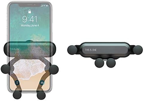 VELAGOL Cell Phone Holder for Car, Gravity Car Phone Mount Air Vent Universal Car Phone Holder Compatible for iPhone Xs MAX/XR/X/8 Plus/7 Plus/6 Plus, Galaxy S10/S10 Plus/S10e/S8/S7 (Silver)