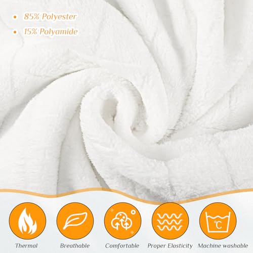 Tigeen 4 Pack Spa Towel Wraps for Women Adjustable Elastic Bath Robe Lightweight Shower Cover for Bath Shower(White,Xxl-4xl)3