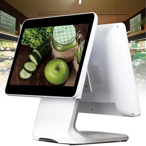 Caja registradora POS doble pantalla, todo uno, inteligente, con pantalla táctil 15,6' y 13,3', CPU N2930, 4 GB RAM, 64 GB SSD, Windows 7/10, para comercios minoristas y restaurantes.
