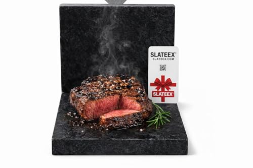Piedra natural negra de Pietra Ollare de esteatita, 20 × 20 × 3 cm – Placa de piedra caliente pulida para carne y pescado, ahorra calor y es apta para alimentos