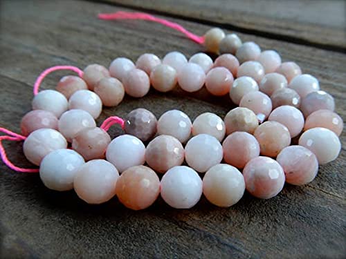 Perles opale rose 8mm facettées LKBEADS pour création bijoux - 2