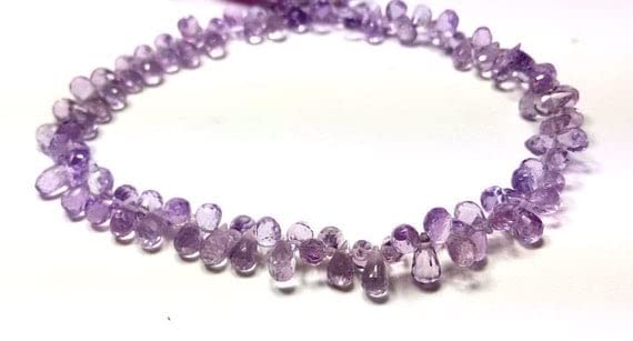 Améthyste naturelle de qualité supérieure en perles gouttes facettées LKBEADS