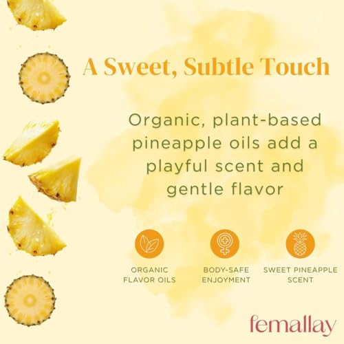 Image of Femallay Organic Vitamin E Vaginal Melts - Tropical Pineapple - 1-pack | Feminine Moisturizing Support for Gentle Daily Vaginal Hydration & Comfort, with Natural Ingredients that Sooth and Refresh