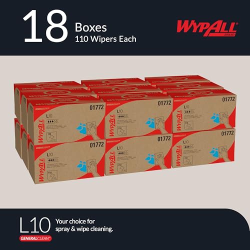 Image of WypAll GeneralClean L10 Light Cleaning Towels, 18 x 110 Sheets (01772)
