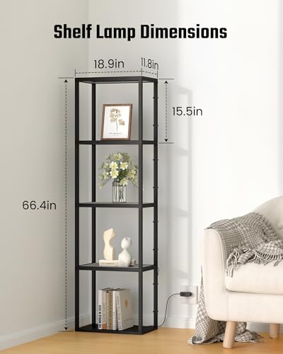 SUPERDANNY Display Cabinet with RGB Light, Remote/App Control, Dimmable LED - image 7