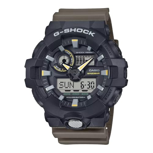 Casio G-Shock Noir et Vert Militaire GA-710TU-1A3ER, Noir