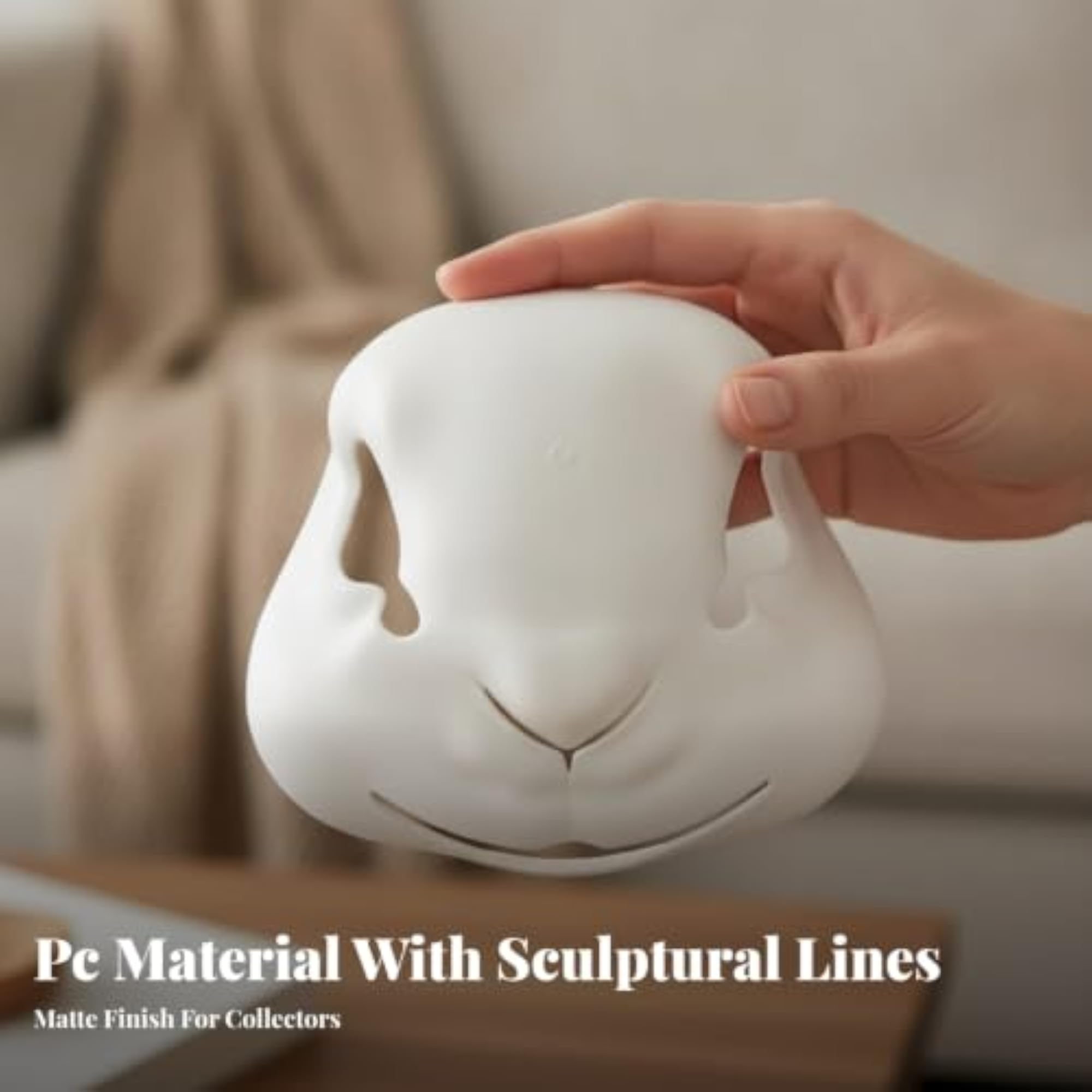 Lightweight Rabbit Skull Mask Molded Anime Design