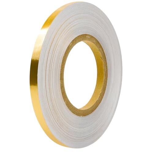 Image of METABOX Golden Tape (1CM x 50M) - Self-Adhesive Tiles Gap Foil Line Border Tape| Mirror Finish| DIY Craft| Decorative Floor Sealing Strip, Seam Sticker, Golden Patti for Home, Wall, Ceiling & Cabinet.