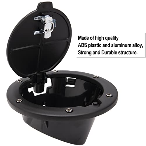 Fuel Filler Door Gas Tank Cap Cover For Jeep Wrangler Jk, Fuel Filler Door Locking Gas Cap Cover Replacement For 2007-2018 Jeep Wrangler Jk Jku Unlimited Rubicon Fuel Filler Door Gas Tank Cap Cover #TOP3