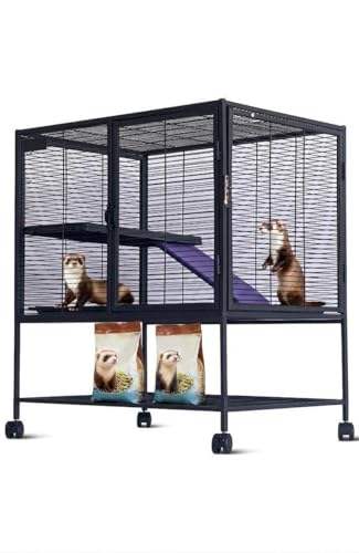 Garvee Metal Small Animal Cage 36 H Ferret Cage for Small Animals