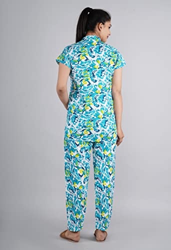 Image of BLACK MACY Women's Rayon Printed Night Suit Set