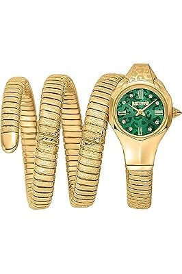Just Cavalli Signature Snake Ravenna - Orologio da polso donna elegante moda al quarzo giapponese con bracciale avvolgente flessibile - JC1L271M0035