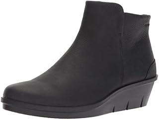 ECCO Women's Skyler Wedge Bootie Ankle, Black, 39 EU / 8-8.5 US