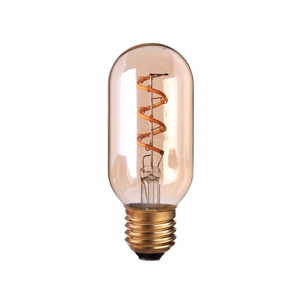 Iluminación KJXP, Paquete de 20 bombillas LED esféricas AC220V E27 3 W S14/ST45/T45 amarillo cálido 2200 K luz flexible fuente de luz decorativa retro(T45 3W)